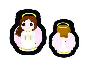 Nana-Neném - Anjo da Guarda - rosa (com costas) -