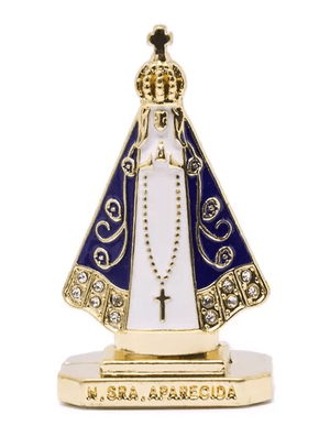 Nossa Senhora Aparecida Para Carro Com Adesivo Dupla Face - Branca