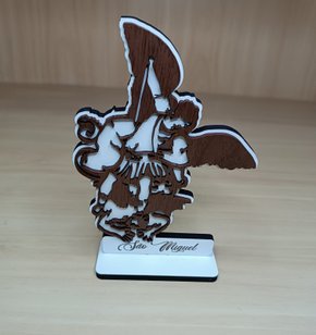 Pedestal de Mesa São Miguel Arcanjo 16 cm - MDF