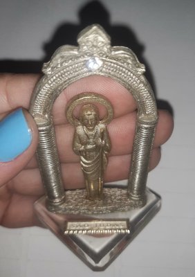 Pedestal Acrílico Arco Prata " São Judas Tadeu "