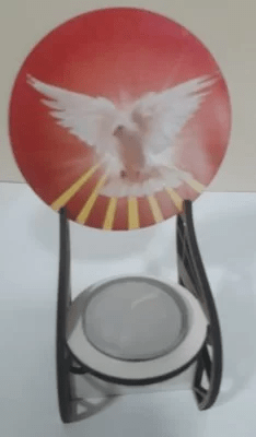 Pedestal em MDF com Vela Rechô - Lembrança do Crisma -