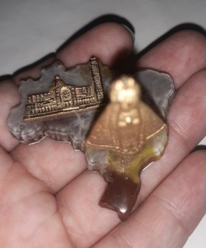 Pedestal Mapa do Brasil pequeno "N. S. Aparecida "