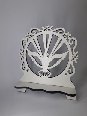 Porta Bíblia Grande em MDF - Divino Espírito Santo -