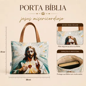 Porta Bíblia - Jesus Misericordioso