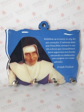 Porta Chaves 4 Pinos Resinado - Irmã Dulce -