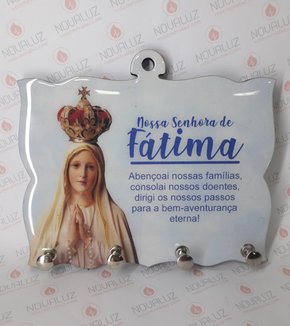 Porta Chaves 4 Pinos Resinado - N. S. de Fátima -