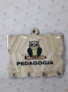 Porta Chaves 4 Pinos Resinado - Pedagogia -