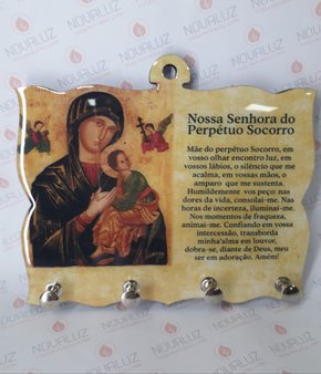 Porta Chaves 4 Pinos Resinado - Perpétuo Socorro -