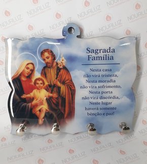 Porta Chaves 4 Pinos Resinado - Sagrada Família -