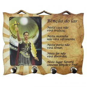 Porta Chaves com Imagem 3D - Santo Expedito -