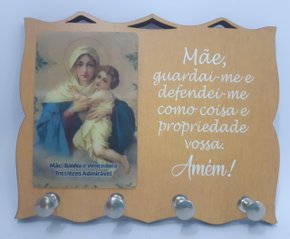 Porta Chaves com Imagem 3D - Mãe Rainha -