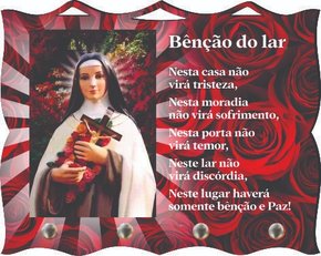 Porta Chaves com Imagem 3D - Santa Terezinha -
