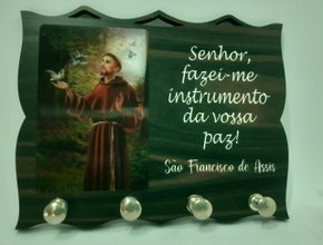 Porta Chaves com Imagem 3D - São Francisco de Assis -
