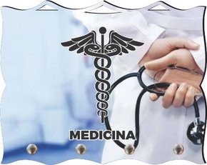 Porta Chaves com Imagem Fotográfica - Medicina -