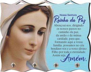 Porta Chaves com Imagem Fotográfica - N. S. Rainha da Paz -