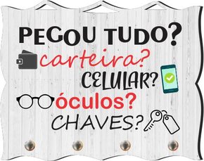 Porta Chaves com Imagem Fotográfica - Pegou Tudo -