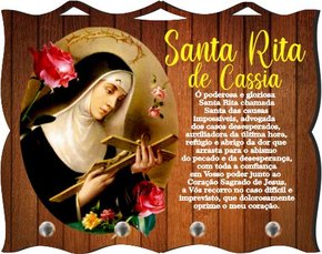Porta Chaves com Imagem Fotográfica - Santa Rita de Cássia -