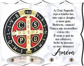 Porta Chaves com Imagem Fotográfico - Medalha São Bento -