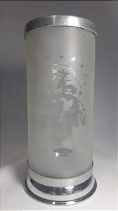 Porta Vela de Vidro Fosco com Imagem Vazada - Nossa Senhora do Carmo