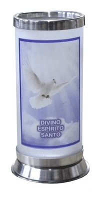 Porta Vela  com Imagem Colorida - Divino Espírito Santo -