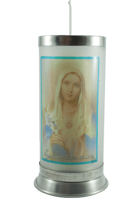 Porta Vela  com Imagem Colorida - Imaculado Coração de Maria -
