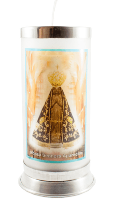 Porta Vela  com Imagem Colorida - N. S. Aparecida -