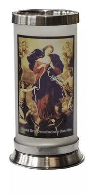 Porta Vela  com Imagem Colorida - N. S. Desatadora dos Nós -