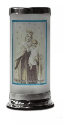 Porta Vela  com Imagem Colorida - N. S. do Carmo -