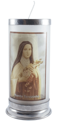 Porta Vela  com Imagem Colorida - Santa Terezinha -