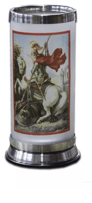 Porta Vela  com Imagem Colorida - São Jorge -
