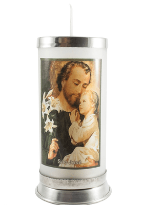 Porta Vela  com Imagem Colorida - São José -