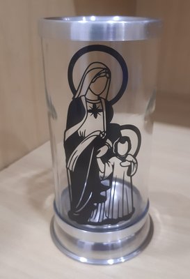 Porta Vela Transparente Adesivado Maria Passa á Frente-