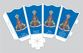 Protetor de Velas N. S. Aparecida  - Pacote com  50 Unidades