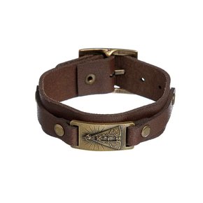 Pulseira  em Couro - Nossa Senhora Aparecida - Média -