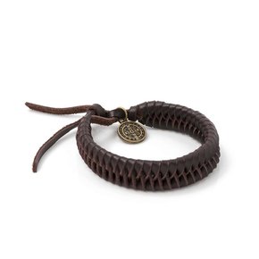Pulseira em  Couro - Trançada São Bento -