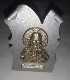 Quadrinho de Mesa Pergaminho " Sagrado Coração de Jesus "