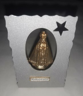 Quadrinho de Mesa Reto Vazado " N. S. Aparecida "