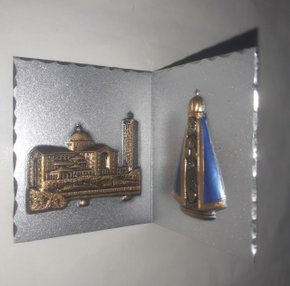 Quadrinho Livro Estampado "N. S. Aparecida "- Borda Frisada -