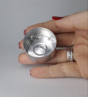 Rechô de Alumínio para Vela Lamparina - 3,6 x 2 cm -