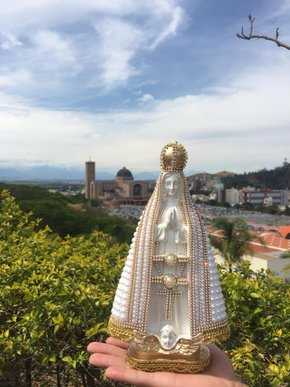 Santa com Pérolas - 30 cm - N. S. Aparecida - Imagem Branca -