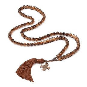 Terço Bizantino Imbuia Pompom - Com Folheto -