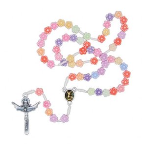 Terço Infantil - Flor no Cordão -