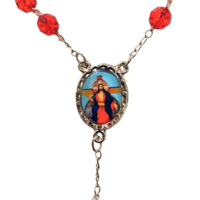 Terço Irisado Santa Chagas de Jesus - Caixinha de Acrílico -