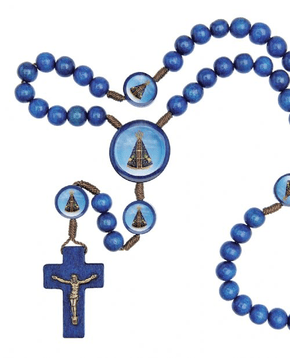 Terço N. S. Aparecida no Cordão com entremeio resinados -