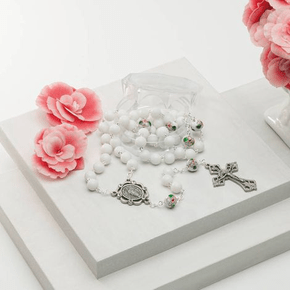 Terço Olho de Gato com Entremeios Cloisonné -