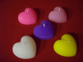 Vela Coração - Cartela com 4 -