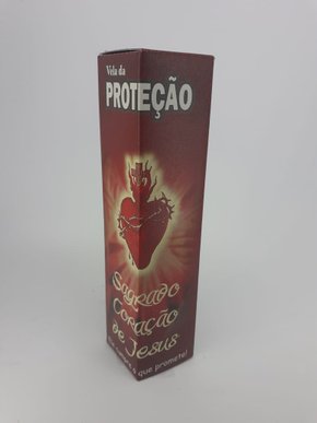 Vela da Proteção - Sagrado Coração - Vermelho -