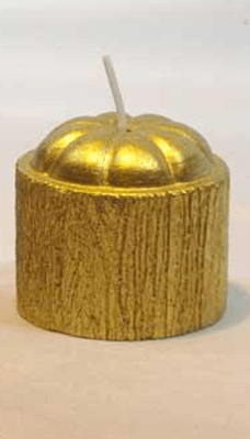 Vela Decorativa  - Cilíndrica -Dourado -