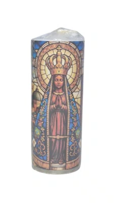 Vela Grossa Votiva - 5,7 x 14 cm - N. S. Aparecida (modelo 1)
