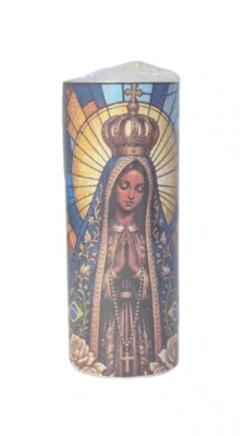 Vela Grossa Votiva - 5,7 x 14 cm - N. S. Aparecida (modelo 2)